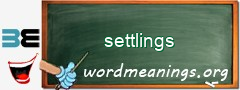 WordMeaning blackboard for settlings